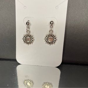 Handmade Sunflower 10mm Stud Earrings with Backs